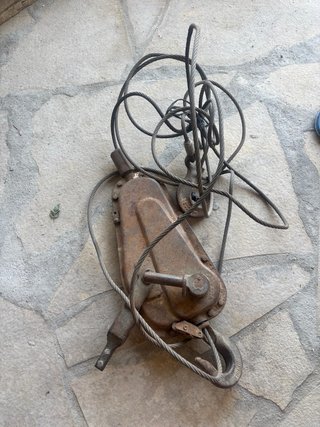 Polipasto manual con cable y gancho