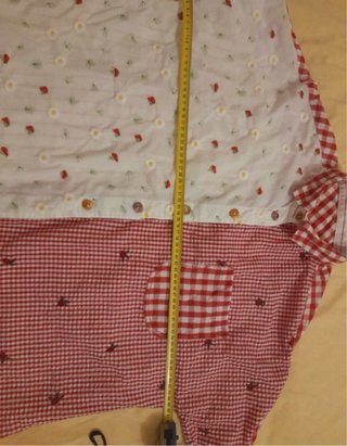 Camisa combinada cuadros y flores