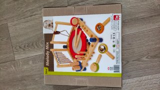 Caja de instrumentos musicales de madera