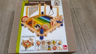 Caja de instrumentos musicales de madera