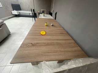 Mesa Comedor Extensible Madera Clara En Liquidacio