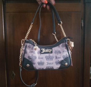 Borsa Juicy Couture rosa con dettagli oro