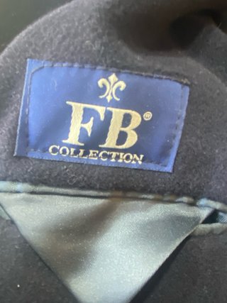 Cappotto lungo blu di lana e cashmire