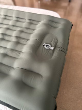 Colchón hinchable camping verde