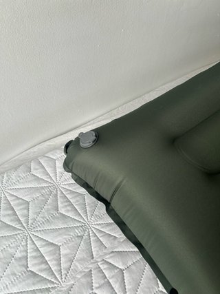 Colchón hinchable camping verde