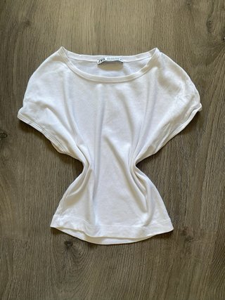 Top Zara Blanco Talla S