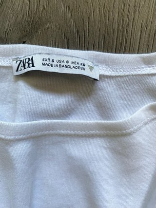 Top Zara Blanco Talla S
