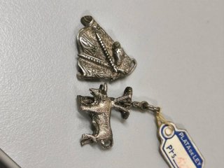 Juego colgantes plata antiguo