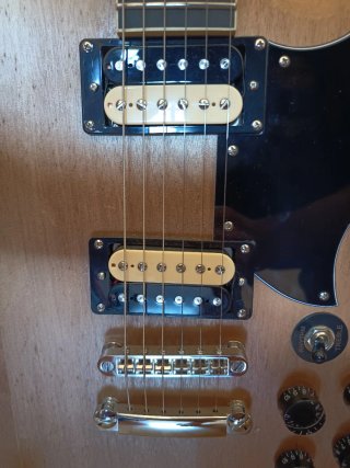 Harley Benton DC ( tipo SG ) Alnico 5, coil-split