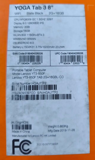 Lenovo Yoga Tab 3- 8 pulgadas