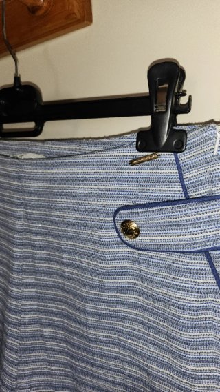Shorts Tweed Azul y Blanco. Muy elegante.