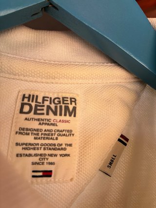 Polo Tommy Hilfiger Talla S Blanco