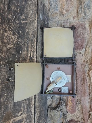 Lámpara de pared  hierro forjado y cristal