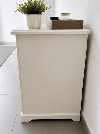 Mueble TV IKEA LIATORP Blanco y Cristal