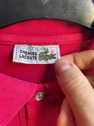 Polo Lacoste Uomo Manica Lunga Rosso