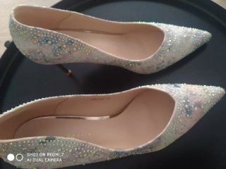 Zapatos de tacón brillantes talla 39