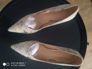 Zapatos de tacón brillantes talla 39