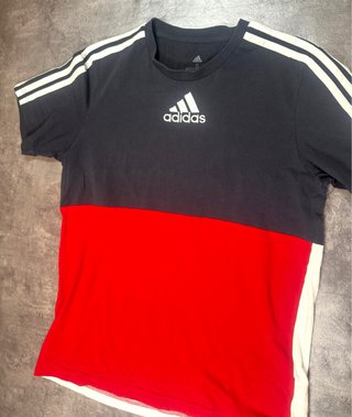 Camiseta Adidas Azul Marino y Rojo Talla S