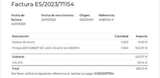 TV Philips 65” 4K UHD Ambilight