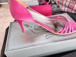 Conjunto zapato y bolso fiesta fucsia