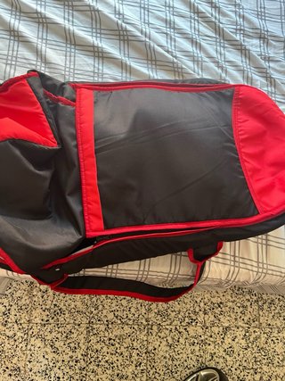 Carro de bebé rojo y gris
