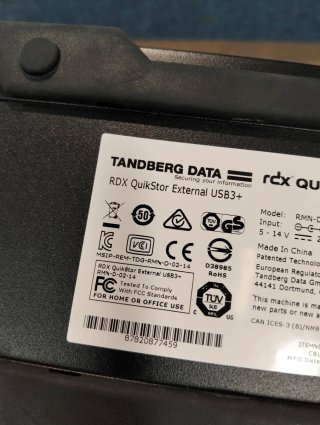 Unidad RDX Tandberg 8782-RDX USB 3.0 Externa