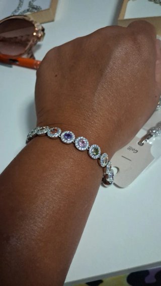 Pulsera de plata con circonitas