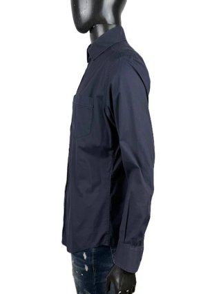 Dolce & Gabbana Camicia Uomo M Slim Stretch Blu