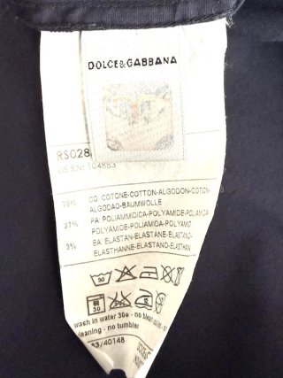Dolce & Gabbana Camicia Uomo M Slim Stretch Blu