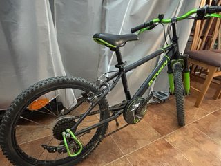 Bicicleta Infantil B'Twin 20 Negra/Verde