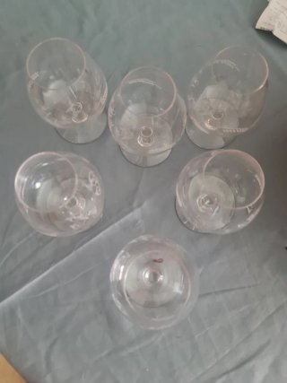 Bohemia (Antiguas) 6 copas de coñac brandy Sin uso