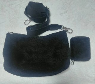 Bandolera Tous Negra Peluche