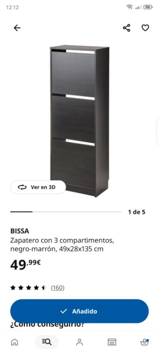 Mueble zapatero Ikea madera oscuro