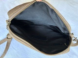 Bolso bandolera marrón de piel