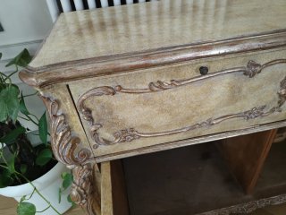 Mueble bar de época madera beige/dorado
