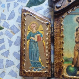 Tríptico religioso vintage GISELARTE