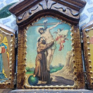 Tríptico religioso vintage GISELARTE