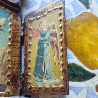 Tríptico religioso vintage GISELARTE
