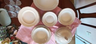 Vajilla Pontesa porcelana dorada