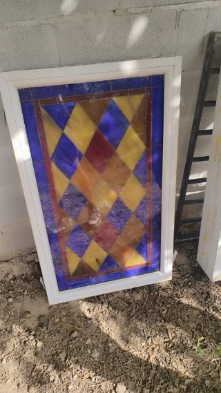 Vidriera cobre doble cristal reja forja