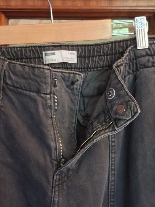 Pantaloni cargo grigi donna