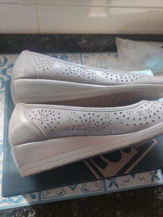 Zapatos plateados talla 39
