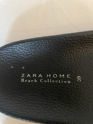 Chanclas Zara Home Mujer Talla 39 Negras