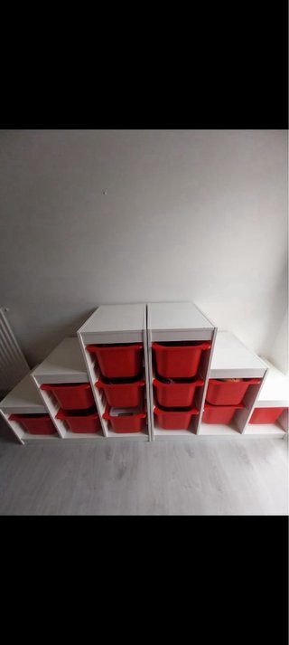Mueble Almacenaje Ikea Trofast Rojo Blanco