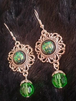 Pendientes estilo antiguo peridoto