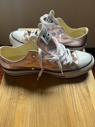 Converse bajas All Star Rosa Plateado