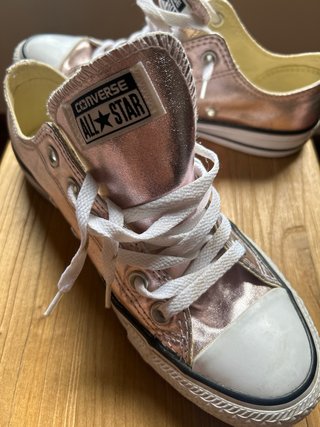 Converse bajas All Star Rosa Plateado