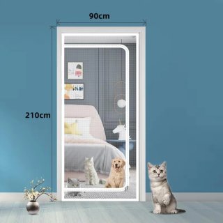 Mosquitera con gatera para puerta