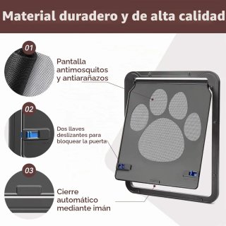 Mosquitera con gatera para puerta