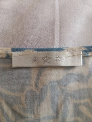 Vestido estampado azul y blanco